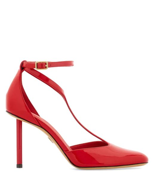 Ferragamo Red Pump T-Strap