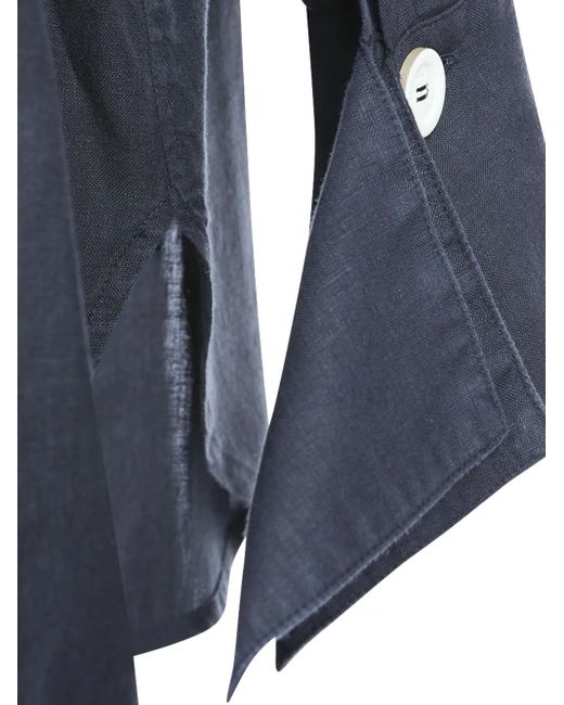 Camisa con detalle plisado Malo de color Blue