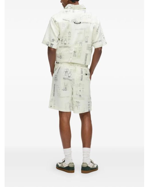 Karl Lagerfeld White Rue St-Guillaume Shorts for men