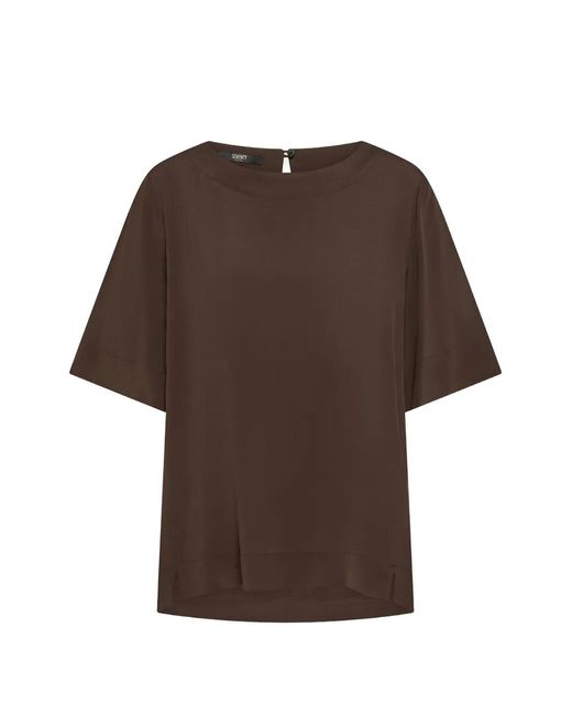 Seventy Brown Crewneck Half-Sleeved T-Shirt