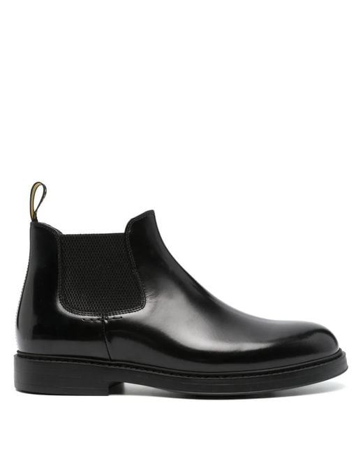 Doucal's Black Leaher Chelsea Boots for men