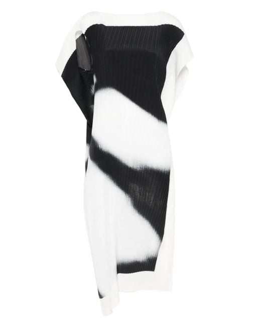 Issey Miyake Black Shadow Study Midi Dress