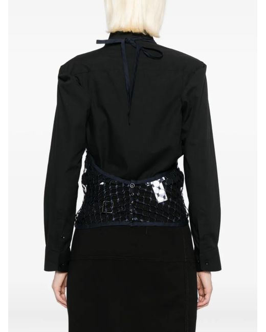 Lemaire Black Fishnet Halter Top