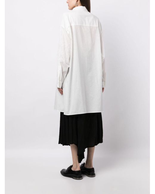 Y's Yohji Yamamoto White Asymmetrisches Hemd