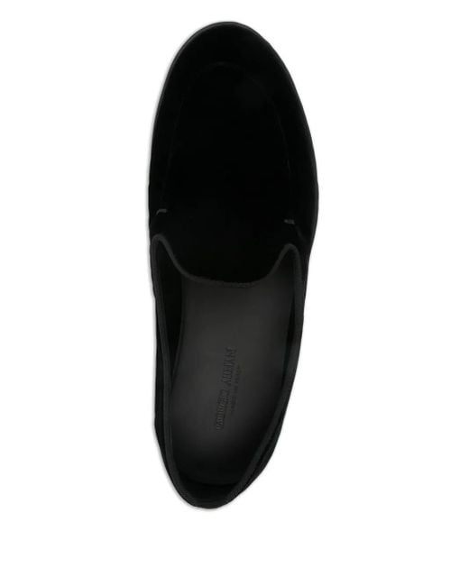 メンズ Giorgio Armani ベルベット スリッポンスニーカー Black