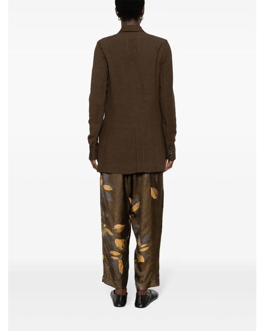 Uma Wang Brown Khloe Wrap-Around Blazer
