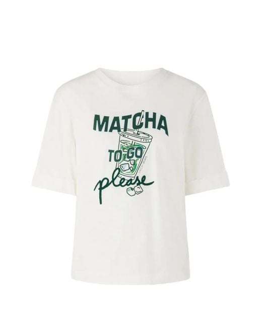 Marc Cain White Rethink Together Graphic Print T-Shirt