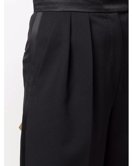 Max Mara Black Tailored Pleated Bermuda Shorts