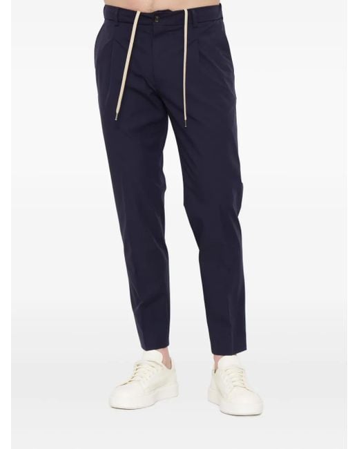 BE ABLE Blue Pleated Trousers for men