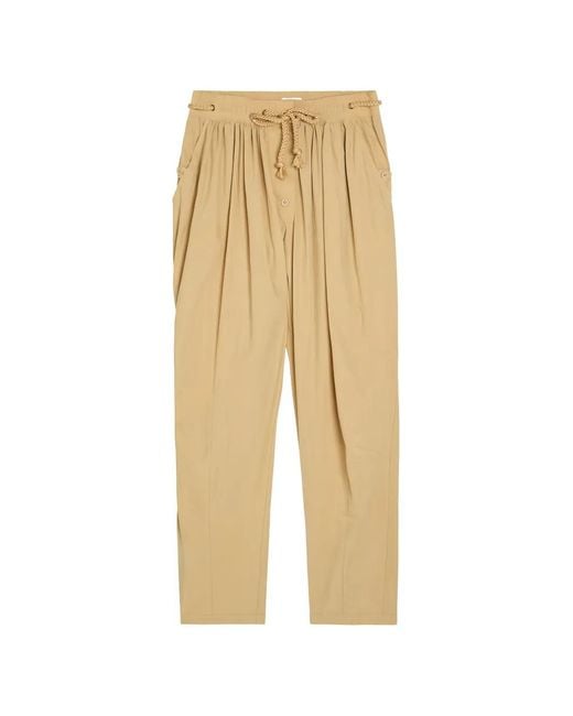 Isabel Marant Natural Pantalon À Lien De Resserrage Tressé