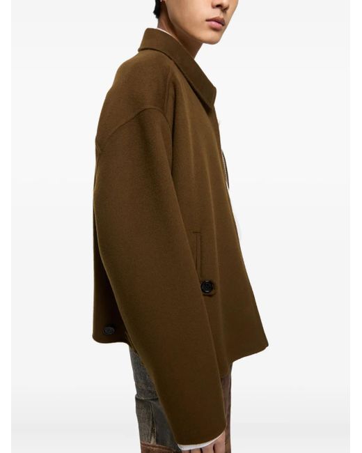 Acne Brown Zip-Front Jacket for men