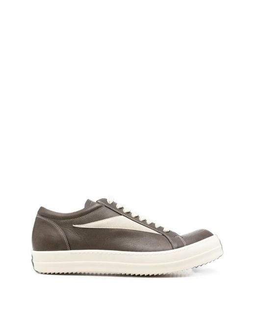 Rick Owens White Vintage Lace-Up Sneakers for men