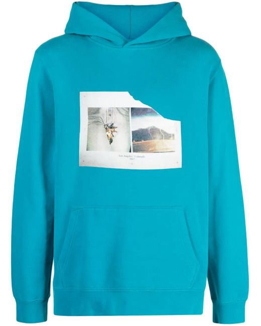 Zadig & Voltaire Blue Sanchi Photoprint Sweatshirt for men