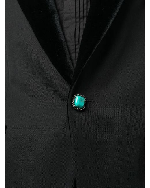 Roberto Cavalli Black Single-Breasted Blazer for men