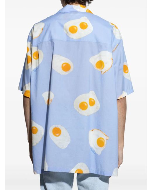 Moschino Blue Printed Shirt for men