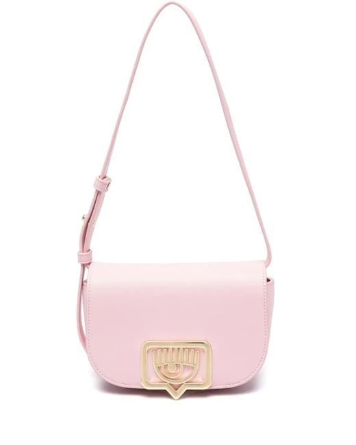 Chiara Ferragni Pink Schultertasche Mit Eyelike-Schild
