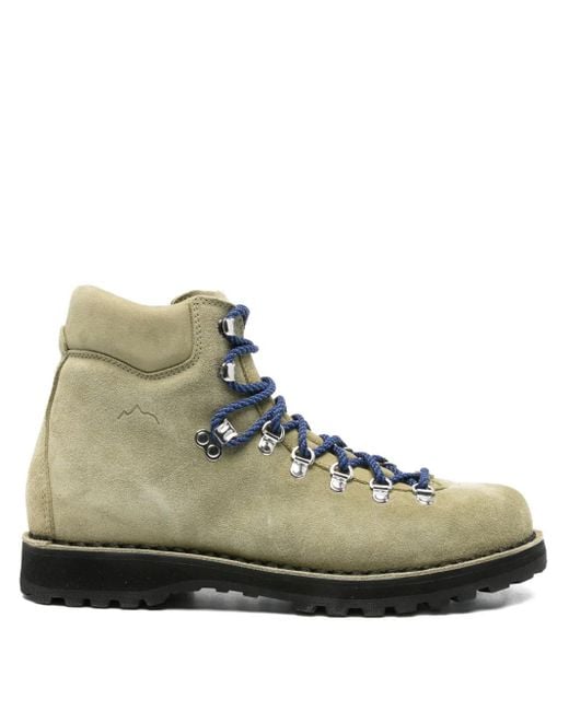 Diemme Green Lace-Up Suede Boots for men