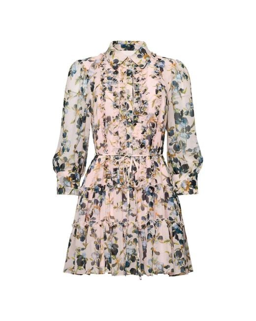 Cinq À Sept White Rhys Floral-Print Dress