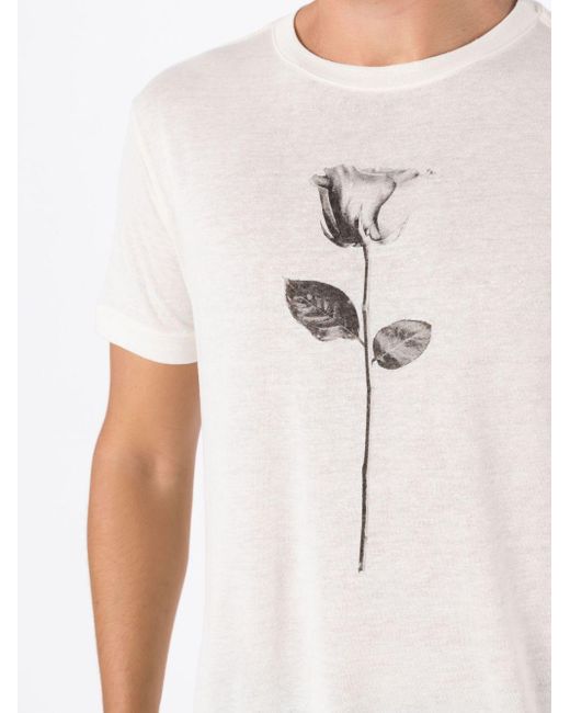 Osklen Rose-print Jersey T-shirt in White for Men | Lyst Australia