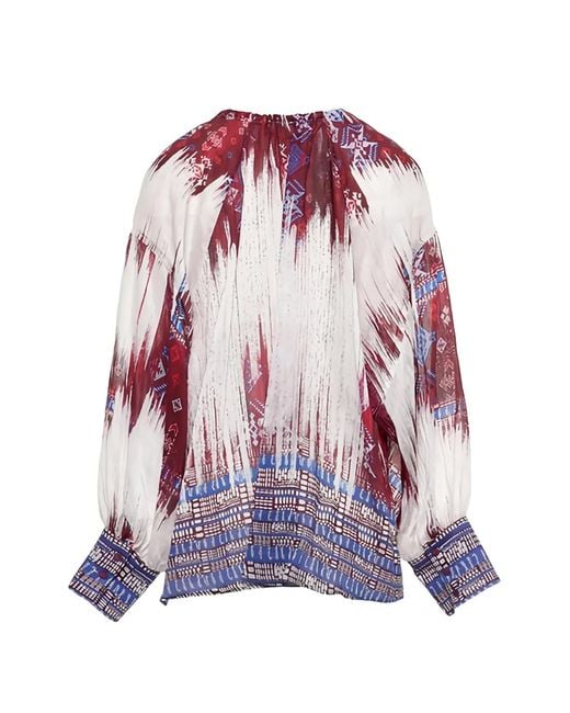Devotion Red Aria Patterned Blouse