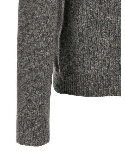 Roberto Collina Gray Knitted Hoodie for men