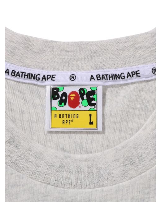 T-Shirt Ape Head Con Ricamo di A Bathing Ape in Gray da Uomo