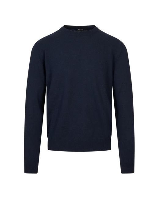 Kiton Blue Crew-Neck Long-Sleeve Sweater for men