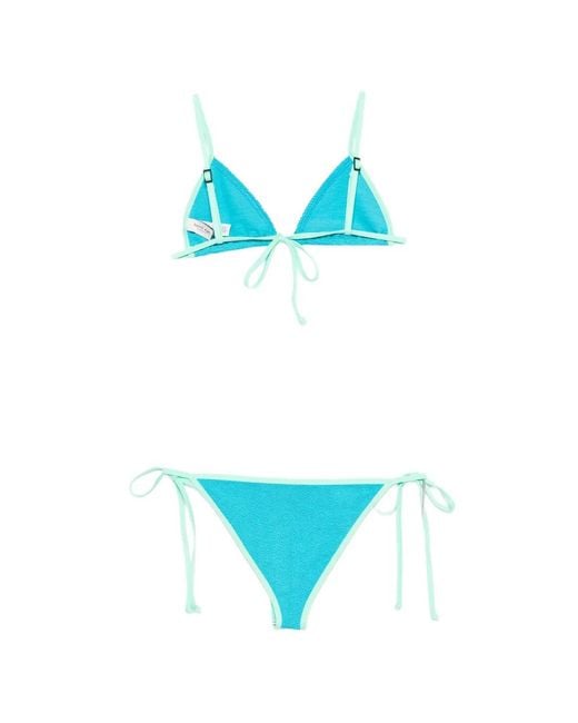 Bondeye Blue Crinkle-Effect Bikini