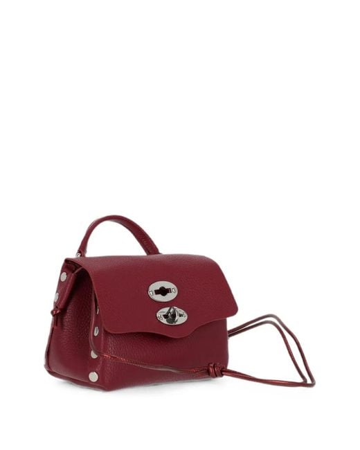 Zanellato Red Super Baby Postina Studded Cross Body Bag