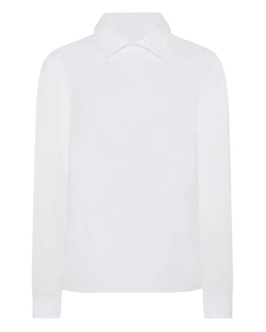 Rosetta Getty T-Shirt Met Polokraag En Lange Mouwen in het White