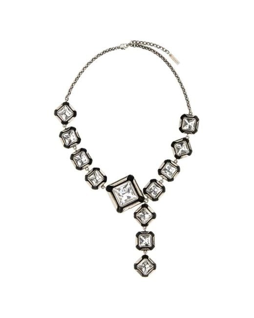 Collier Deconstructed Crystals Givenchy en coloris White