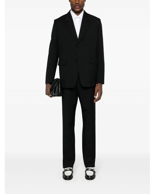 Jil Sander Black Single-Breasted Wool Suit for men