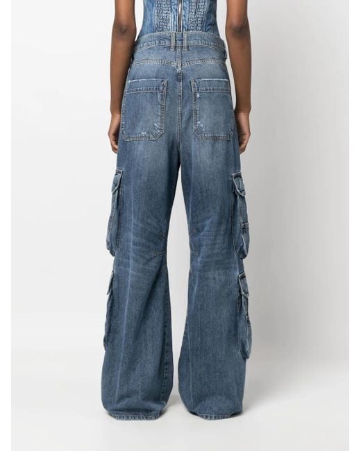 DIESEL Blue Mid-waisted Cargo