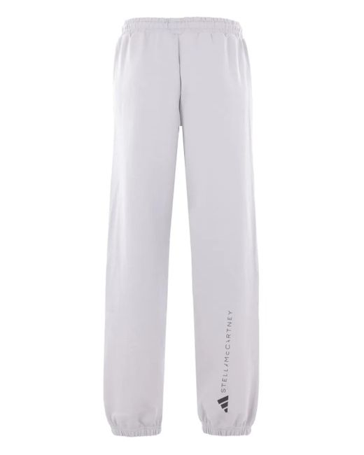 Adidas By Stella McCartney Gray Logo-Detail Drawstring Track Pants