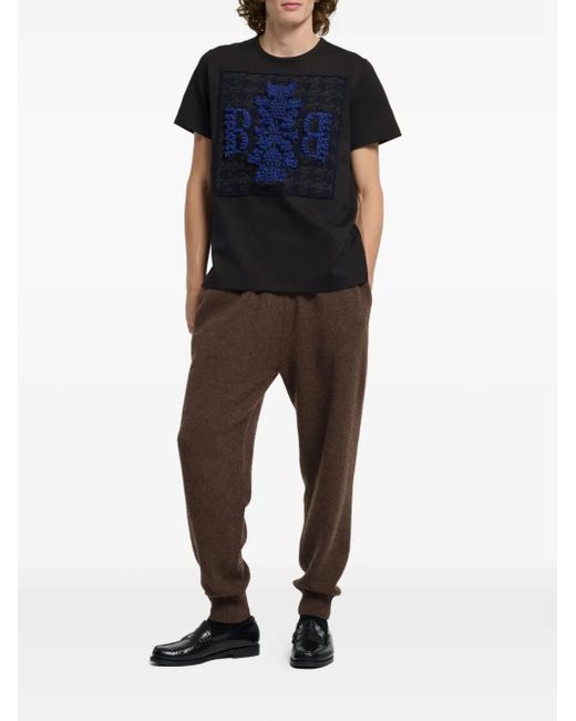 Barrie Black Logo-Patch T-Shirt