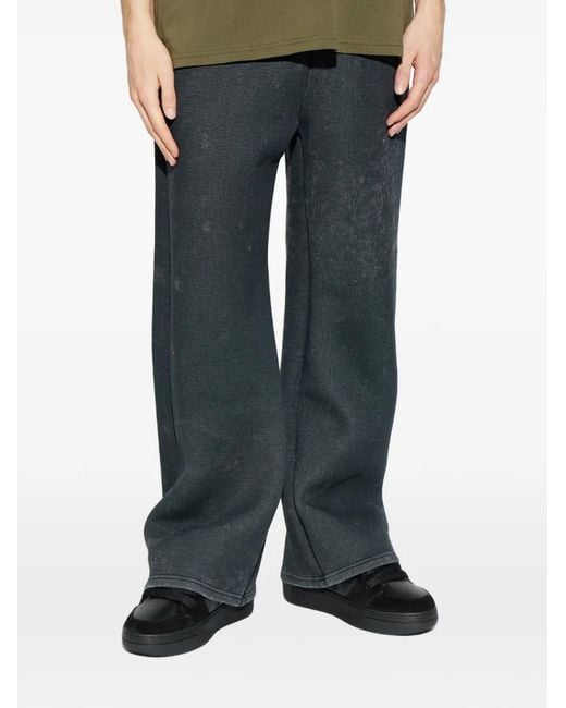 DIESEL Gray Elasticated Logo Trousers for men