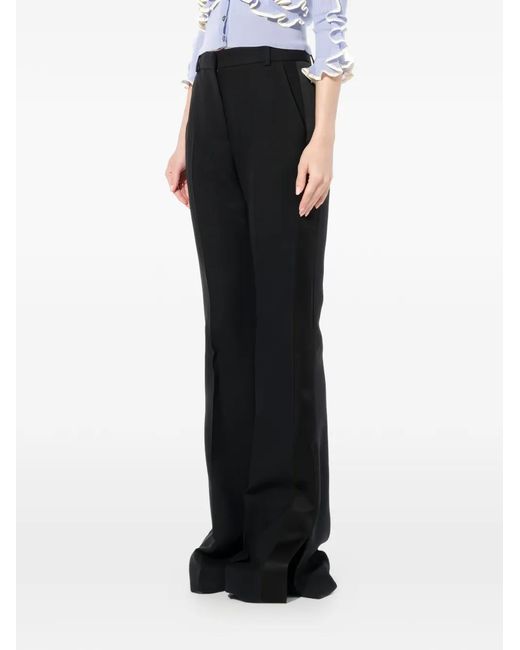 McQueen Black Light Wool Trousers