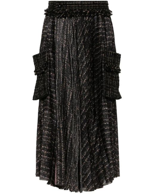 Sacai Black Rock Mit Abstraktem Muster