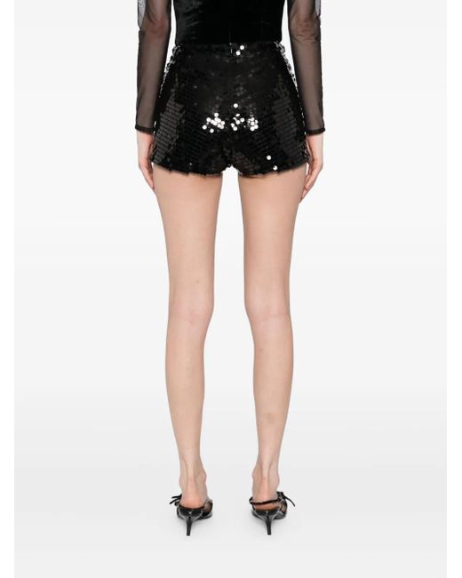 Xenia Magera Black Sequin Shorts