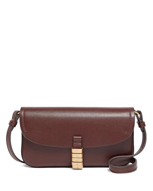 Pinko Brown Saddle Flat Medium Shoulder Bag