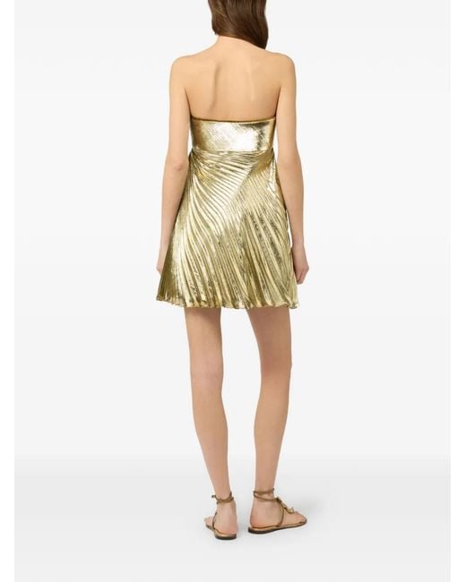Roberto Cavalli Natural Metallic-Effect Mini Dress