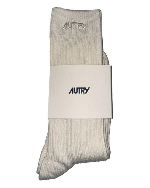 メンズ Autry エンブロイダリー 靴下 Natural