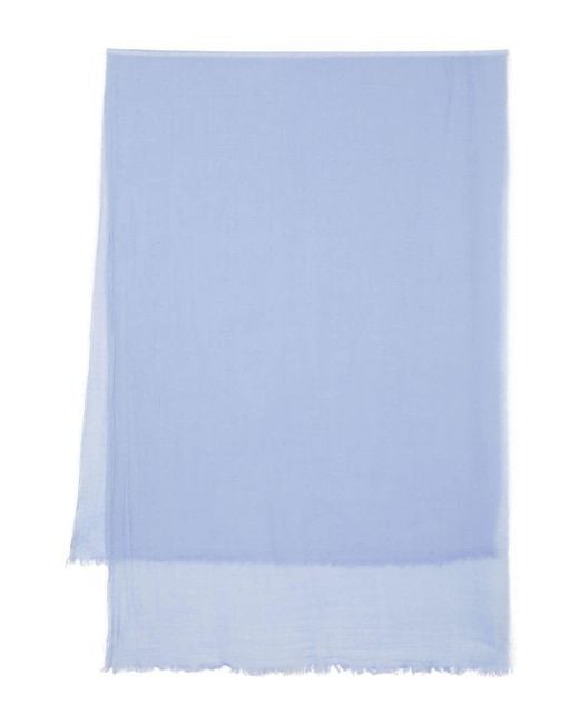Claudie Pierlot Blue Frayed Cheesecloth Scarf