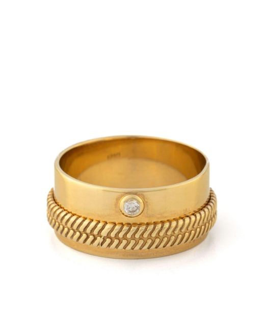 Pascale Monvoisin Metallic 8kt Yellow Gold Jil No3 Diamond Ring