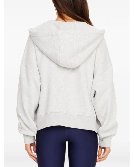 The Upside White Jude Zip-Up Hoodie