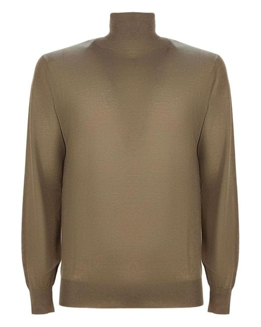 Kangra Brown High-Neck Sweater for men