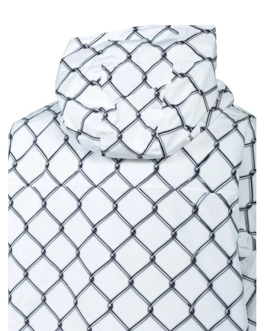 Napapijri White X Pdf Channel Rainforest Chain-Link Print Jacket for men
