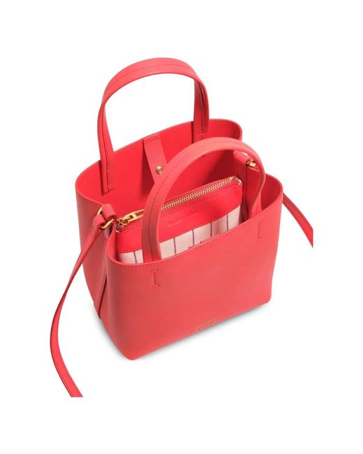 Bimba Y Lola Red Top Handle Tote Bag