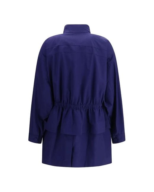 Fendi Blue Elasticated-Waist Coat