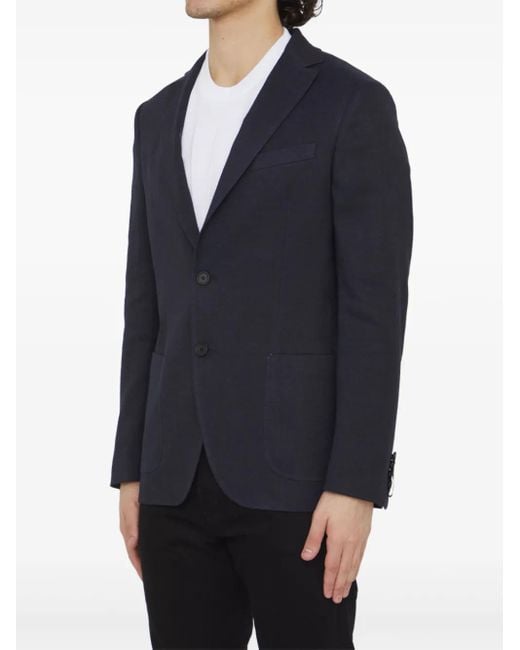 Tonello Blue Single-Breasted Blazer for men